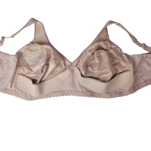 Glamorise Wire Free Bra Tan 46DD Wide Straps Full Cover Magiclift Unlined #1000 - Picture 6 of 9